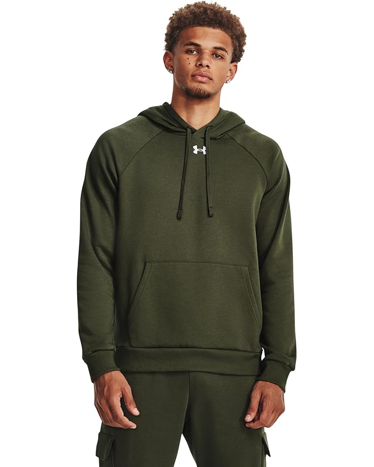 

Худи Under Armour Rival Fleece Hoodie, цвет Marine OD Green/White