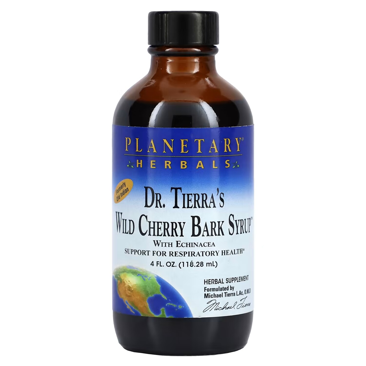 

Сироп коры дикой вишни Planetary Herbals Dr. Tierra с эхинацеей, 118,28 мл
