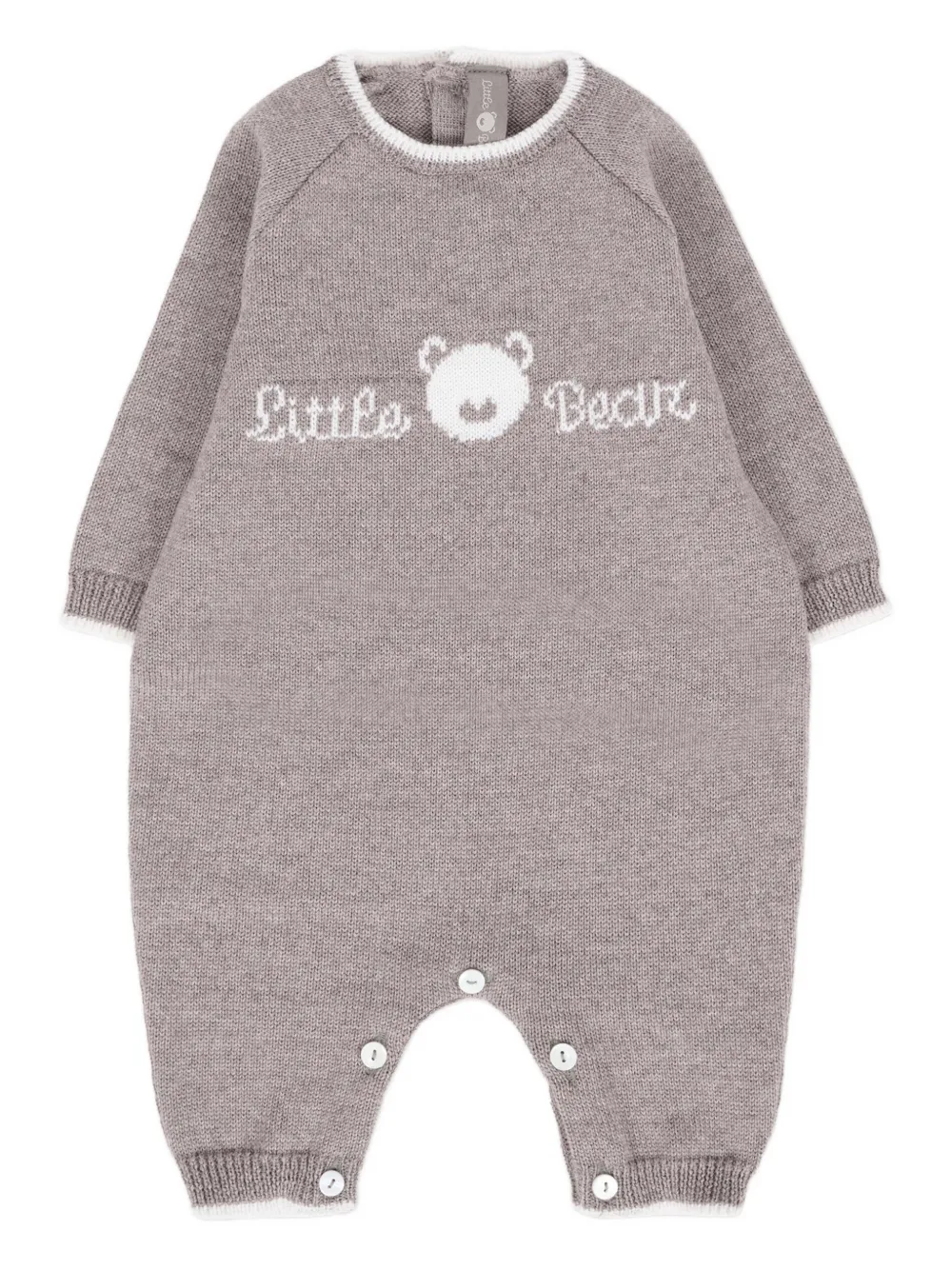 

Комбинезон из натуральной шерсти с изображением медведя Little Bear, коричневый