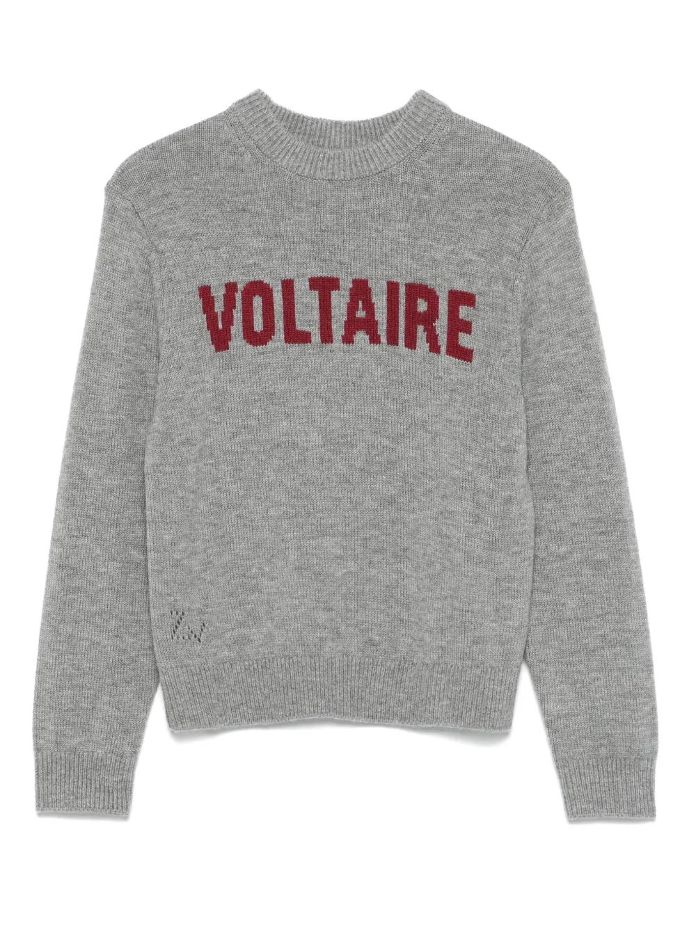 

Свитер вязки интарсия с логотипом Zadig & Voltaire Kids, серый