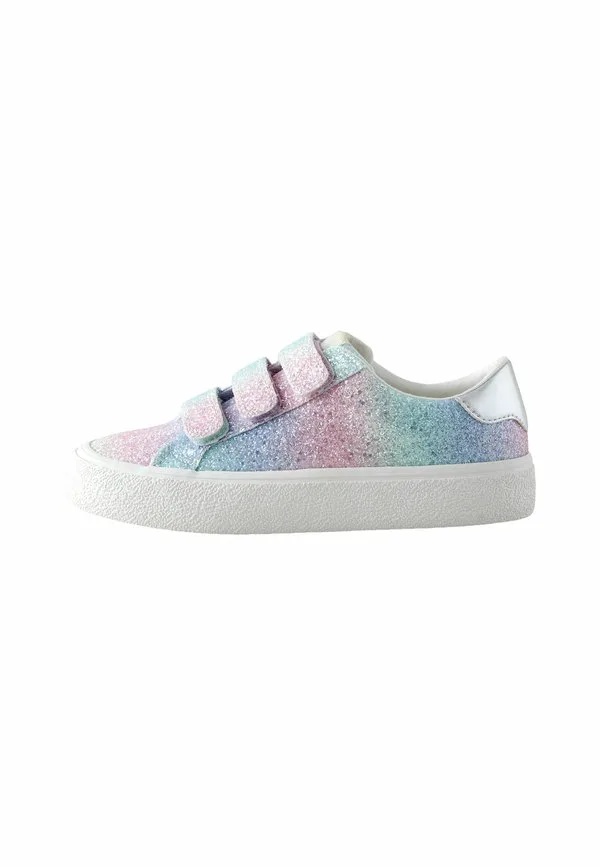 Низкие кроссовки с широкой посадкой и застежкой на липучках Next, Rainbow Glitter