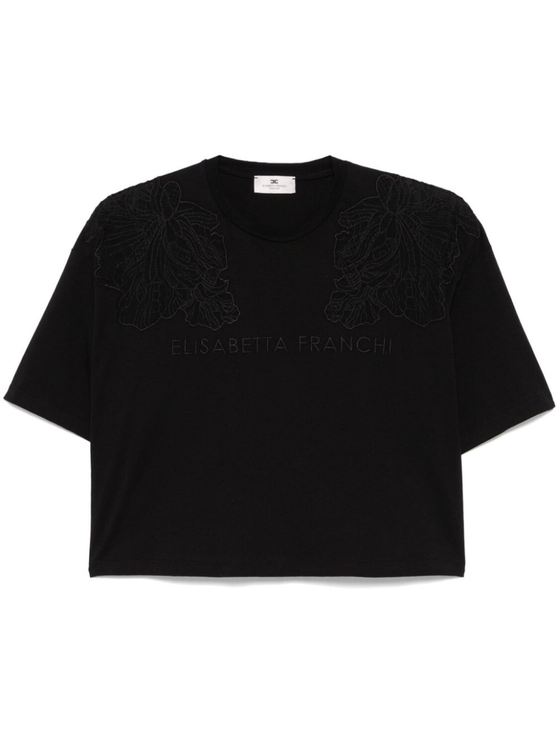 

Elisabetta Franchi футболка с вышивкой, черный