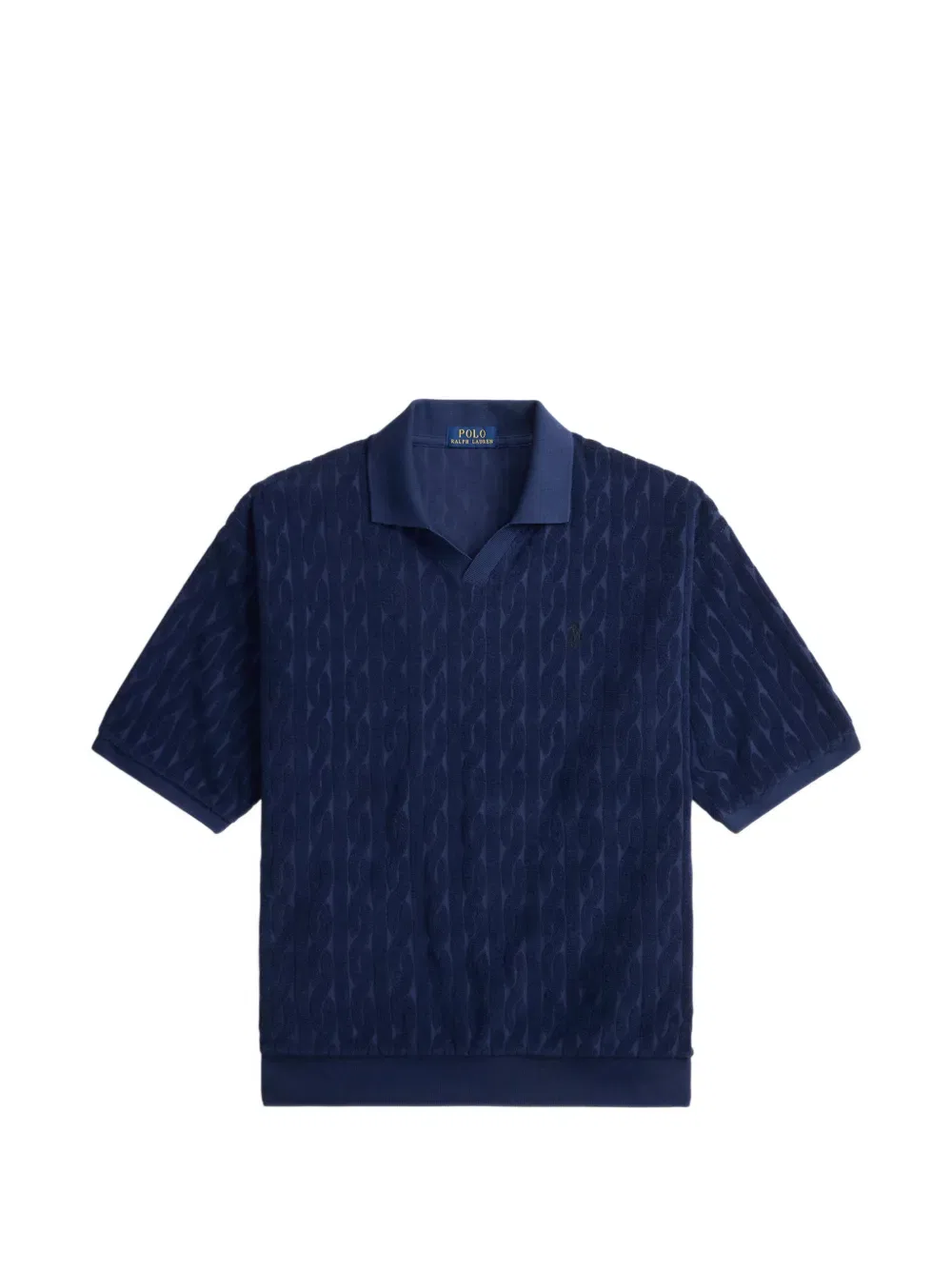 Футболка с воротником из махровой ткани крупной вязки Polo Ralph Lauren, синий