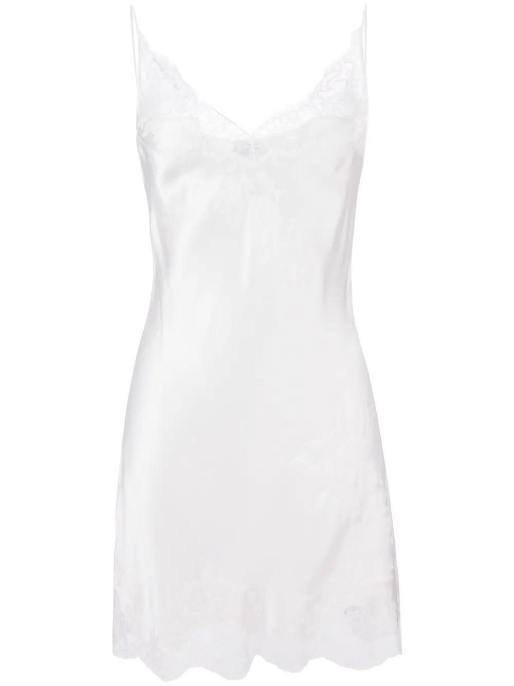 

Комбинация с кружевными вставками и V-образным вырезом Carine Gilson, белый