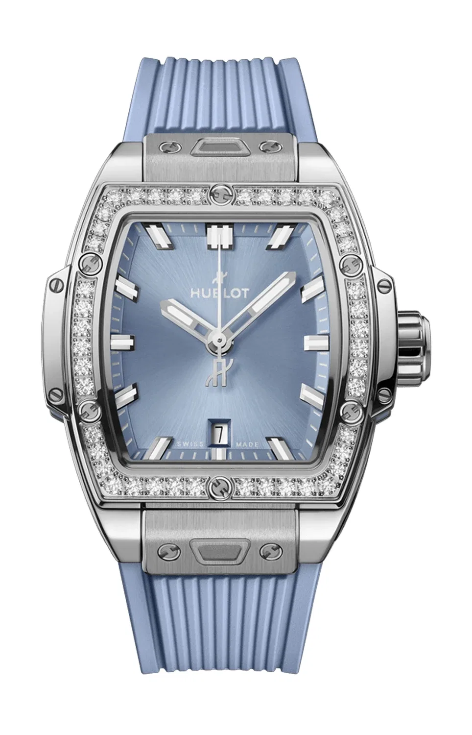 СПИРИТ ОФ БИГ БЭНГ СТИЛ КОУЛ БЛУ ДАЙМОНДС 32 ММ - 682.SX.717B.RX.1204 HUBLOT, серебряный
