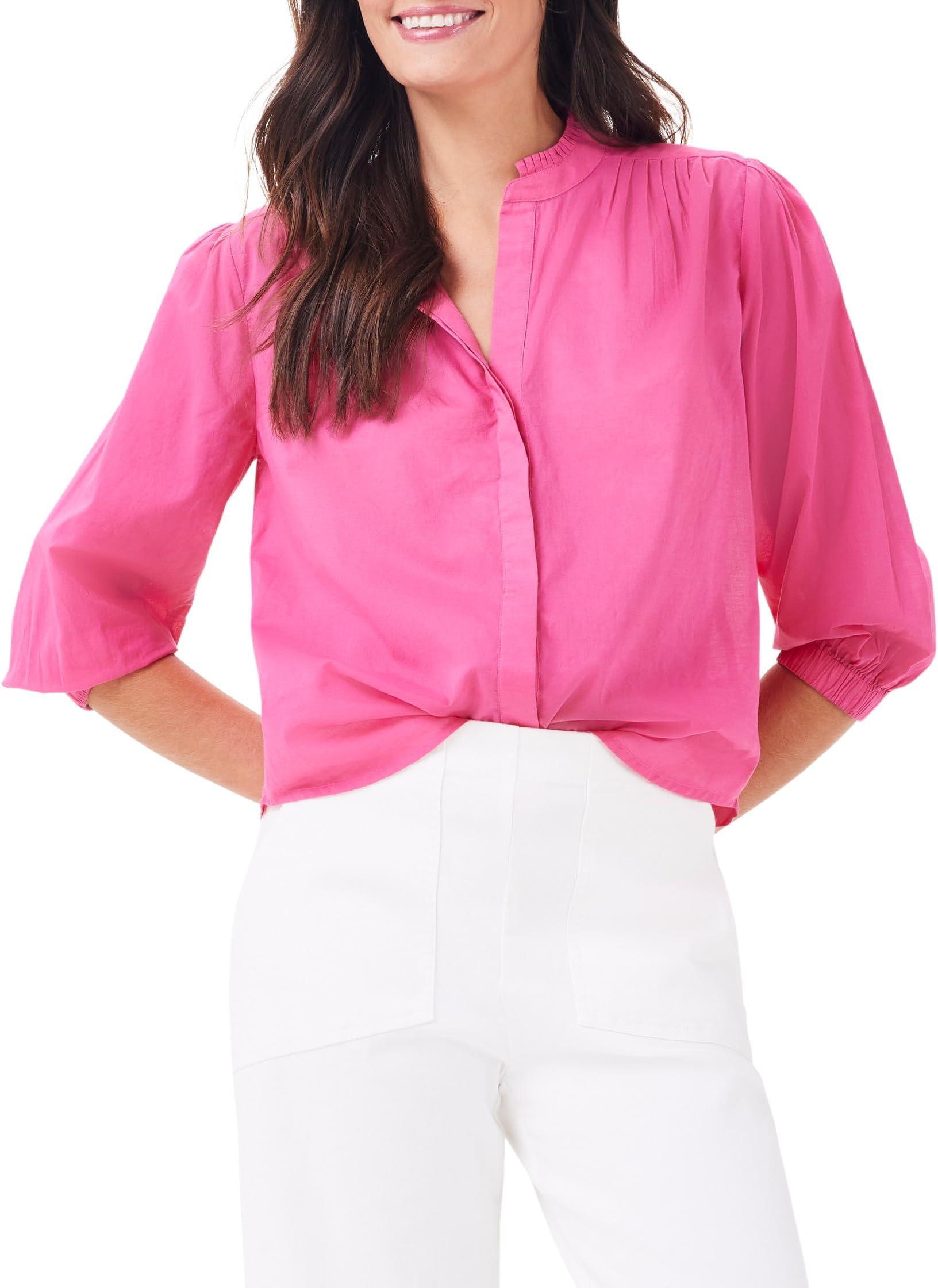 

Рубашка NIC+ZOE Cotton Girlfriend Shirt, цвет Wild Pink
