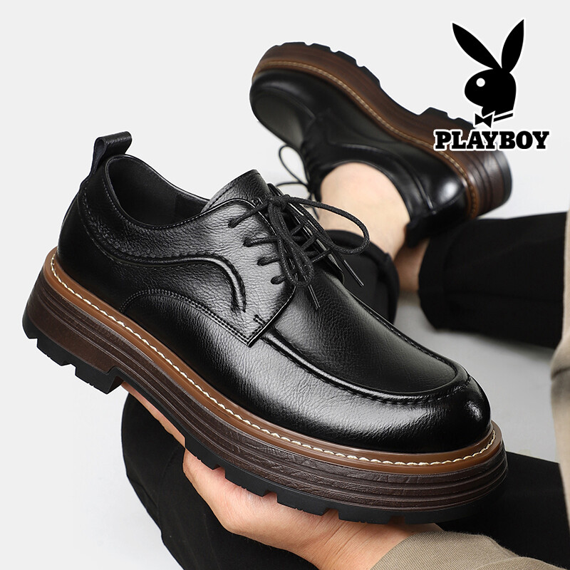 Туфли мужские Men"s Casual Men Low-Top Playboy, темно-коричневый — фото 3