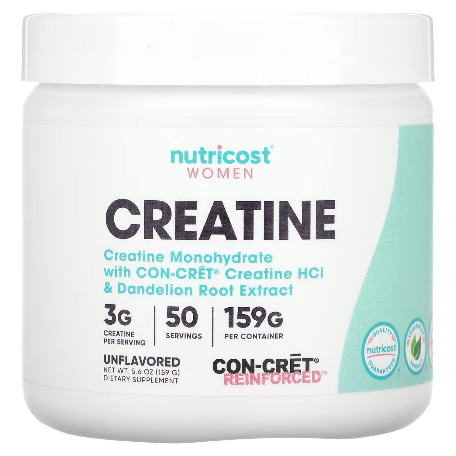 

Для женщин, креатин, без вкуса, 5,6 унции (159 г) Nutricost