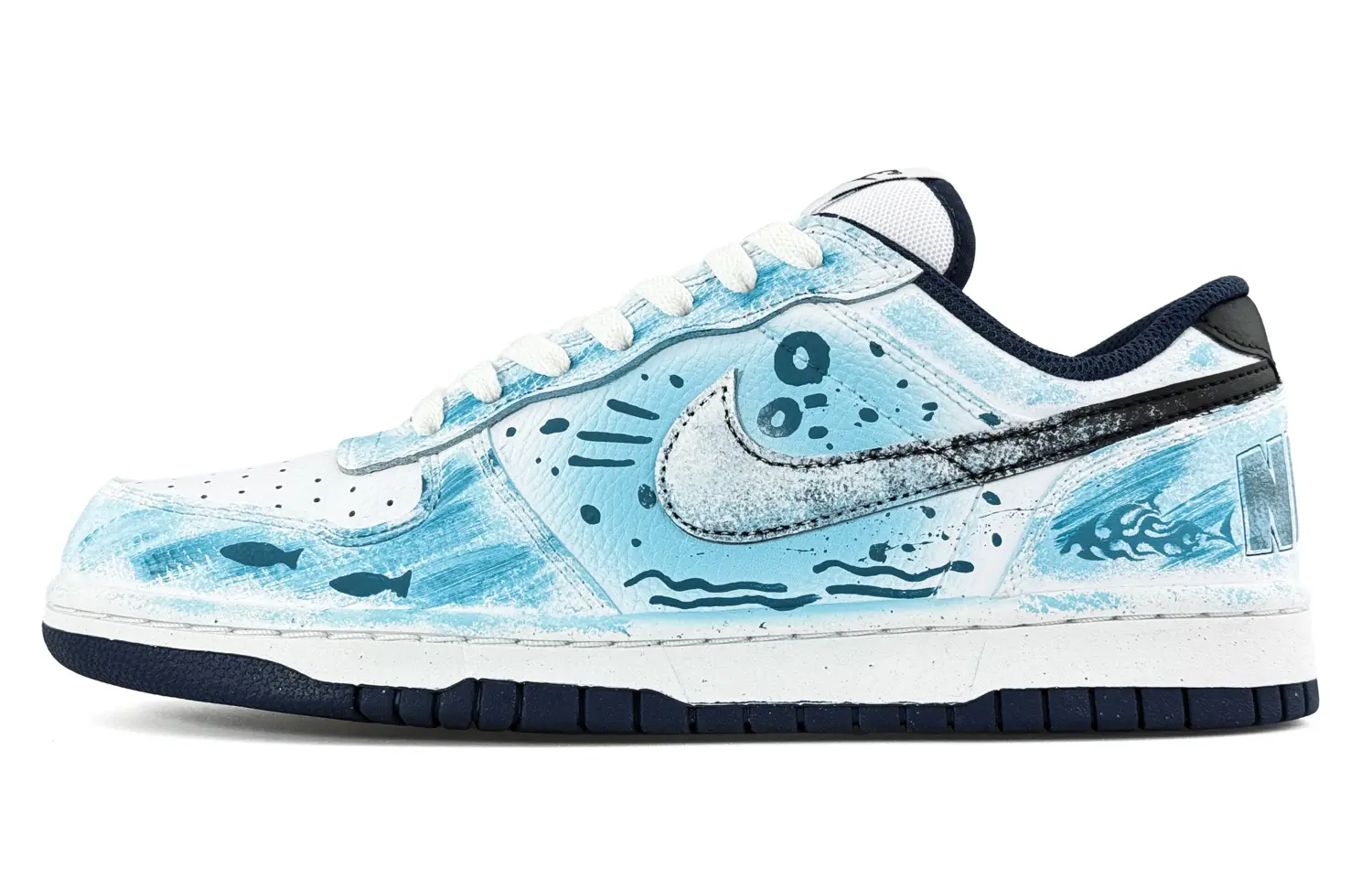 

Большие устойчивые к истиранию низкие скейтерские кроссовки men's Nike, синий