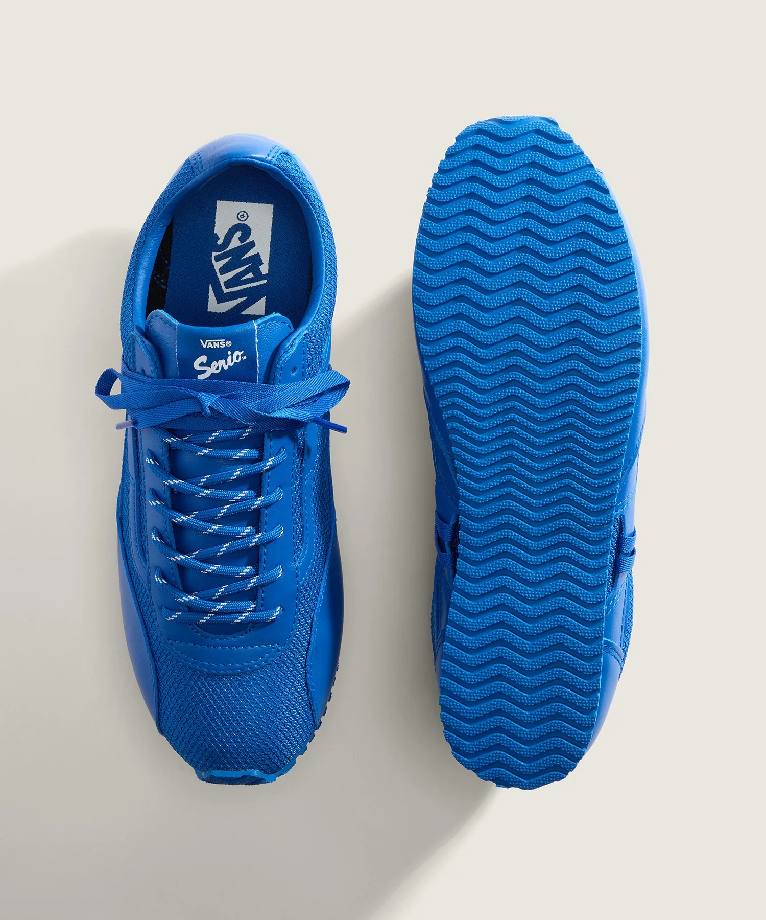 Унисекс кроссовки из натуральной кожи VANS PREMIUM SLP Trainer Marathon синие — фото 3