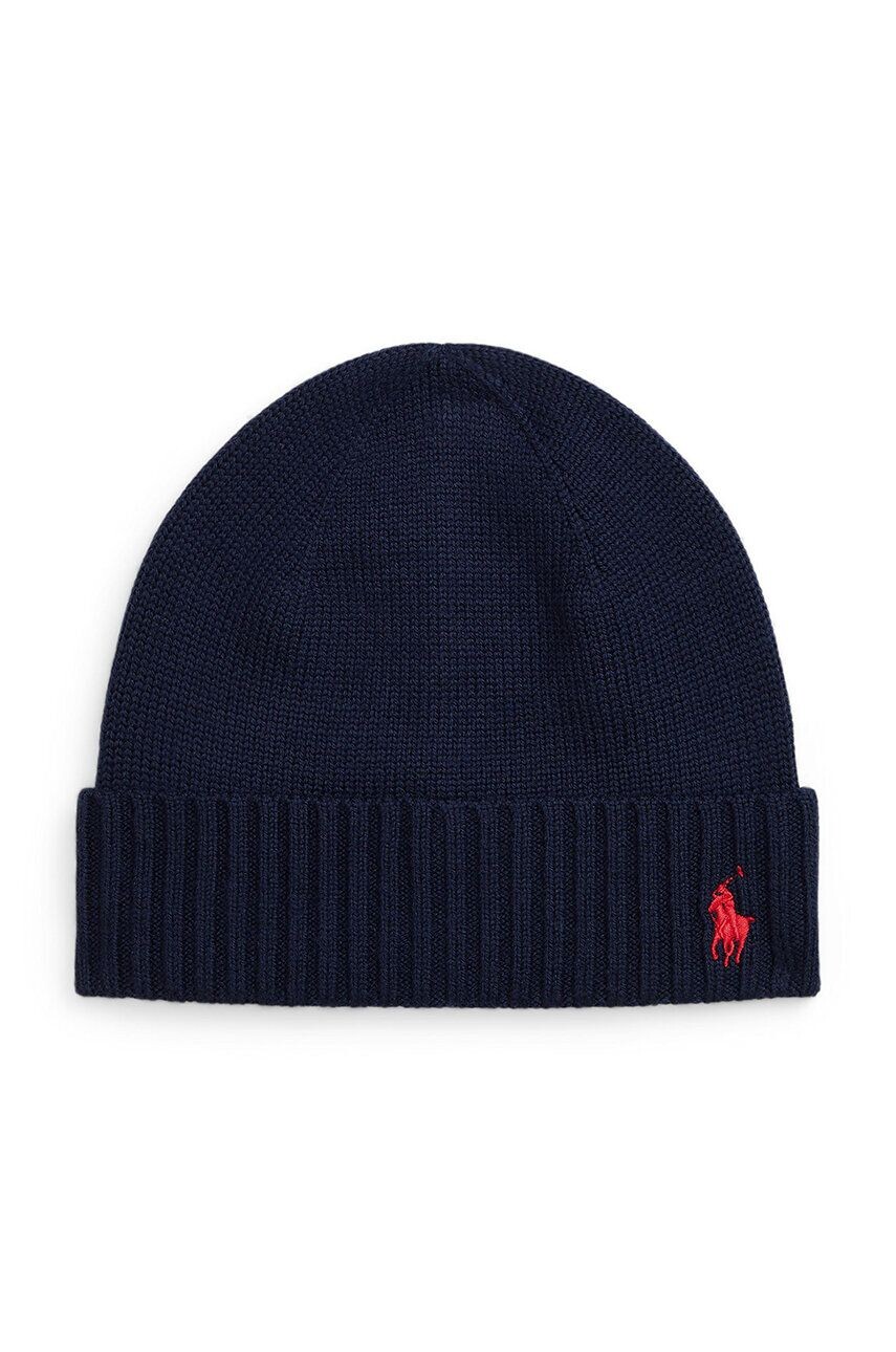 

Детская хлопковая шапка Polo Ralph Lauren, темно-синий