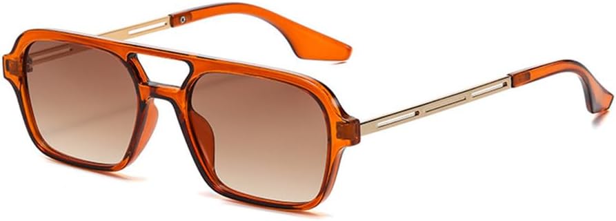 

Солнцезащитные очки UV400 с двойной перемычкой, для мужчин и женщин, с прозрачными градиентными линзами, подходят для занятий спортом на открытом воздухе, бега и езды на велосипеде UYPTK, Tea Tea