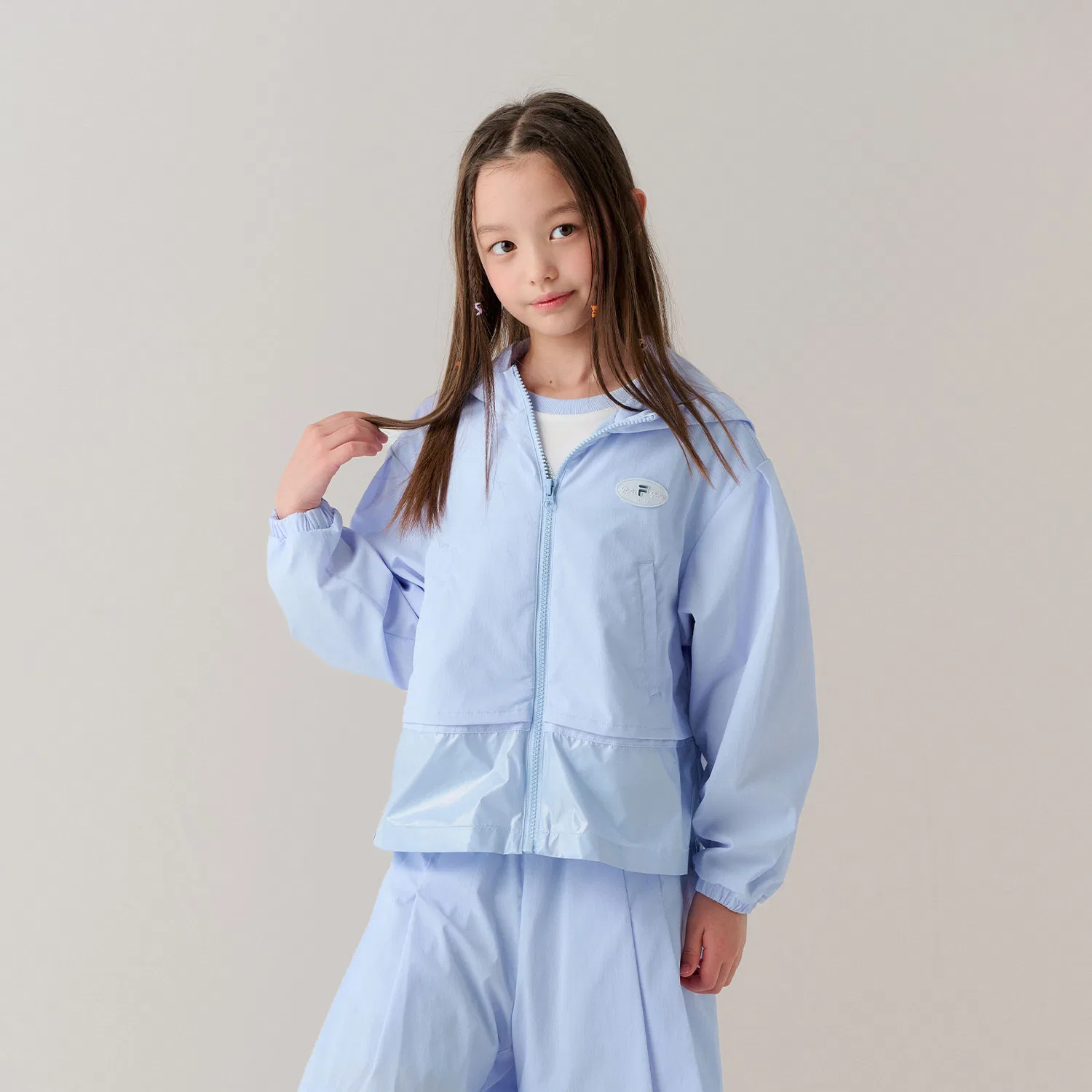 Детская сетчатая ветровка Shine Block, тёмно-синяя, от Fila Kids