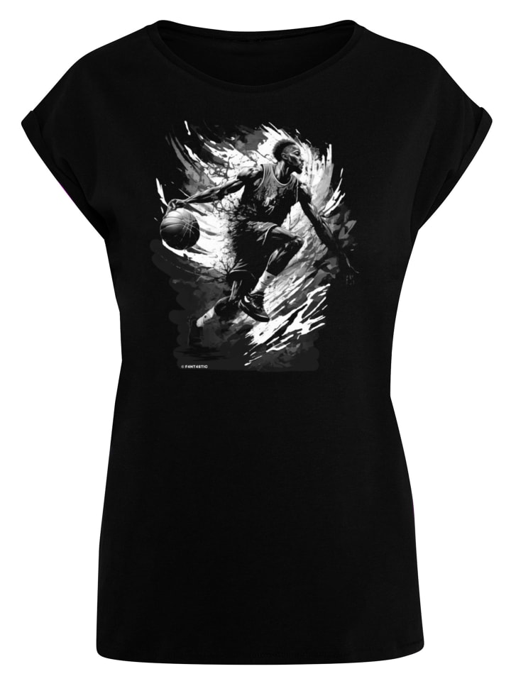 

F4NT4STIC Футболка баскетбольная Splash Sport с коротким рукавом, черная, Черный, F4NT4STIC Футболка баскетбольная Splash Sport с коротким рукавом, черная