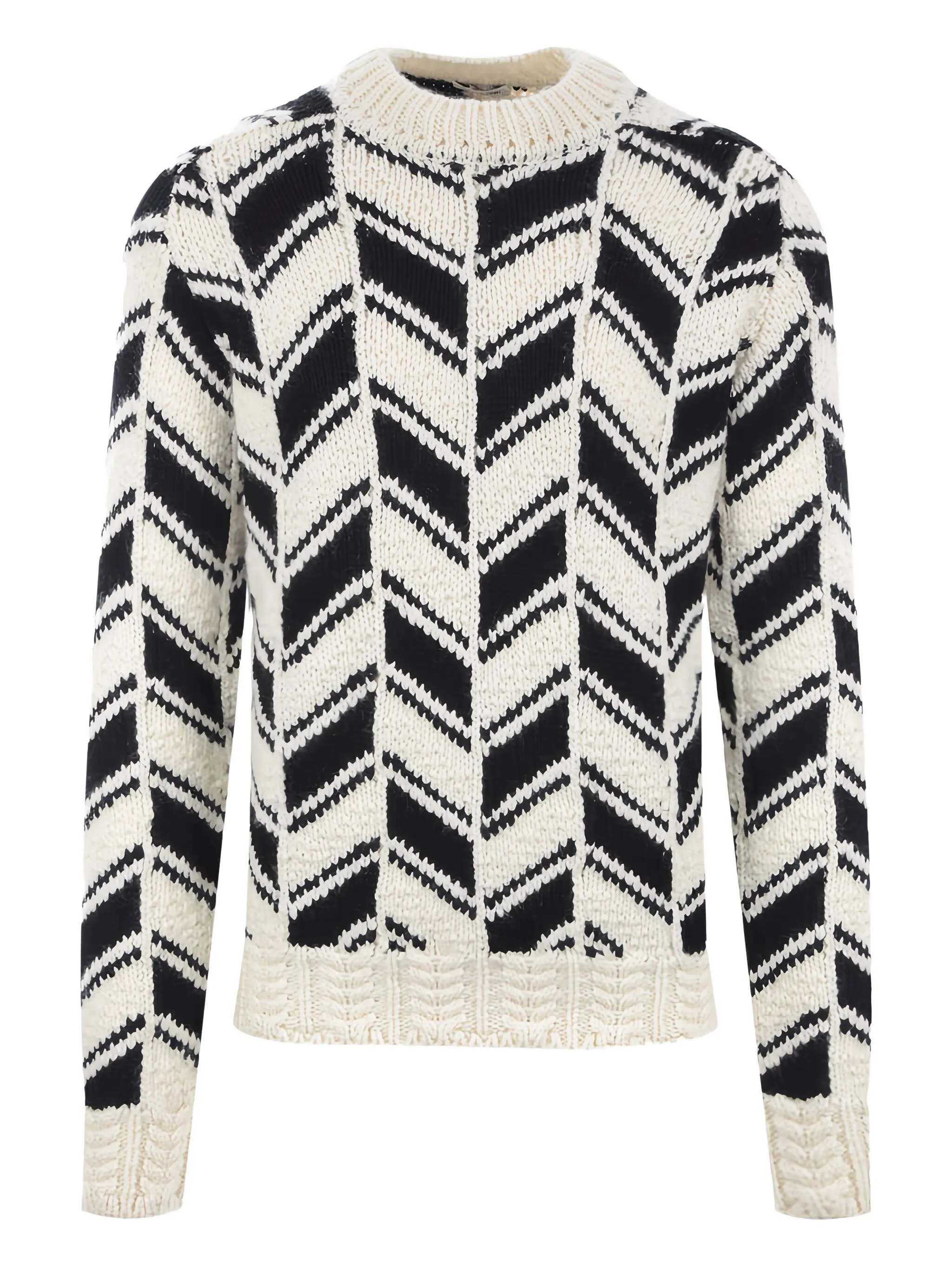 

Джемпер с узором шеврон Saint Laurent, белый