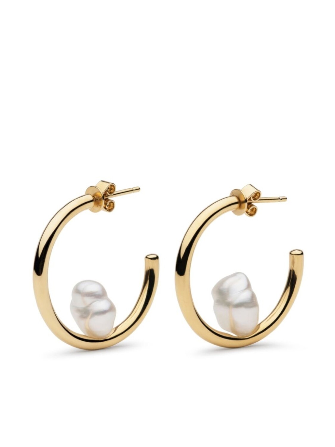 

Серьги-кольца Camille из желтого золота с жемчугом AUTORE MODA, золотой