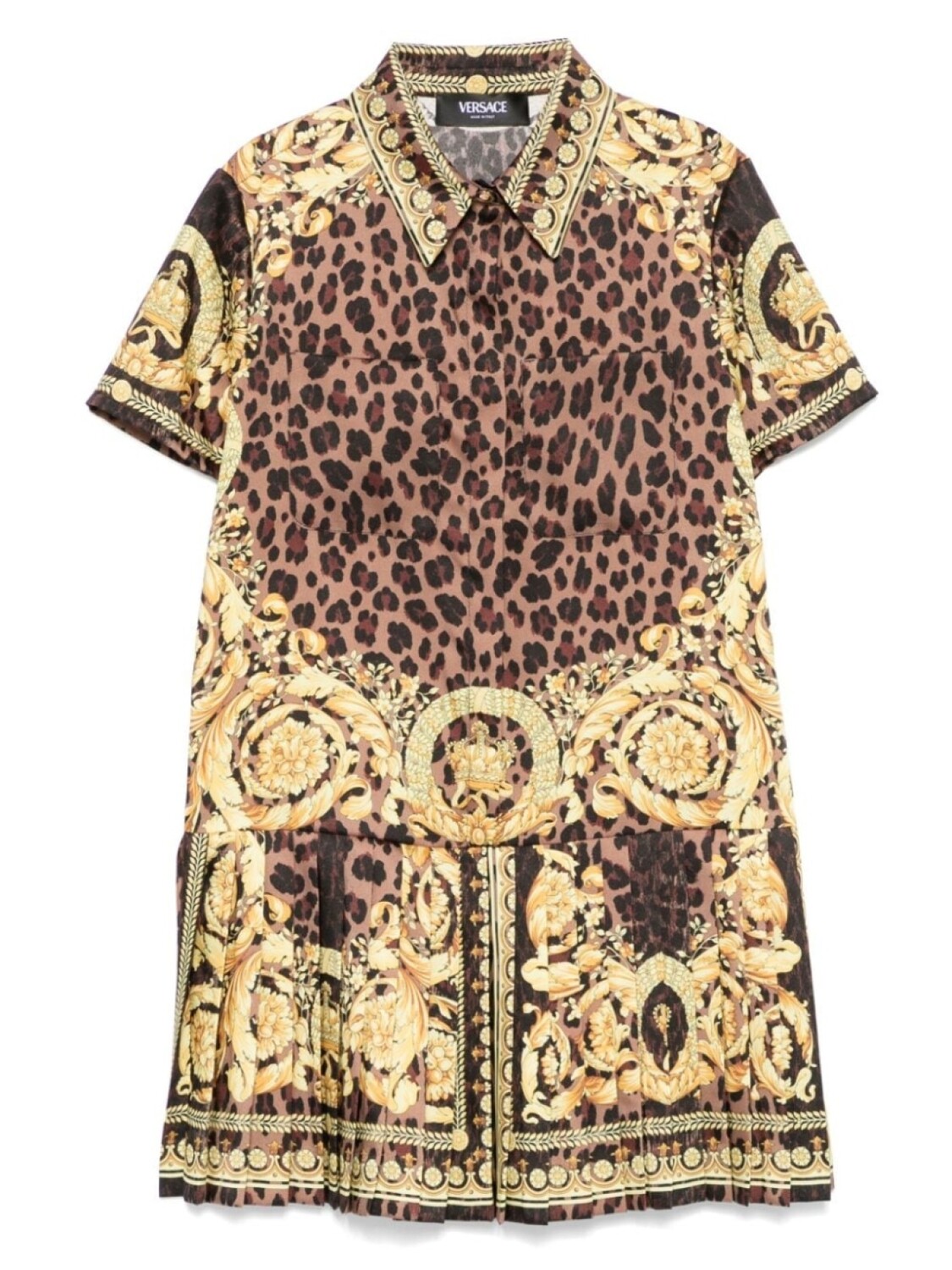 

Versace Kids платье с принтом Barocco, коричневый