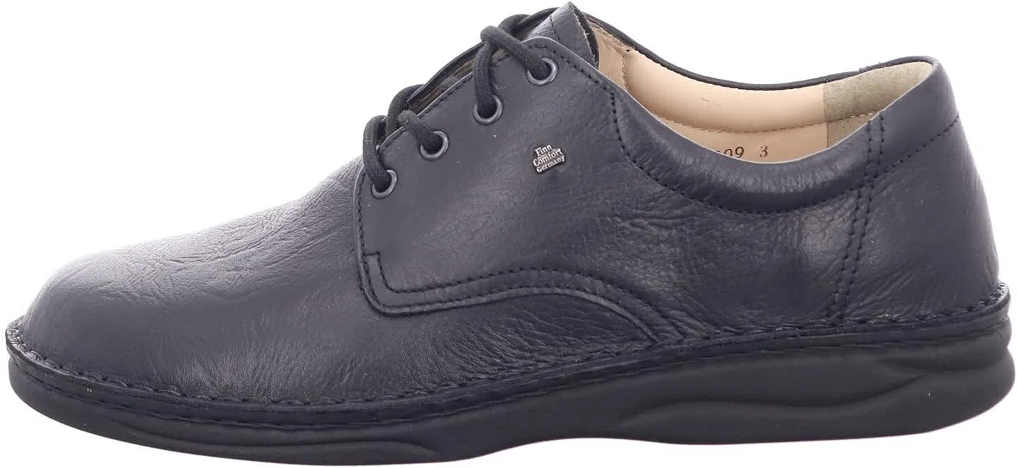Мужские низкие туфли Derby Schn от Finn Comfort Metz, Black Grain — фото 4