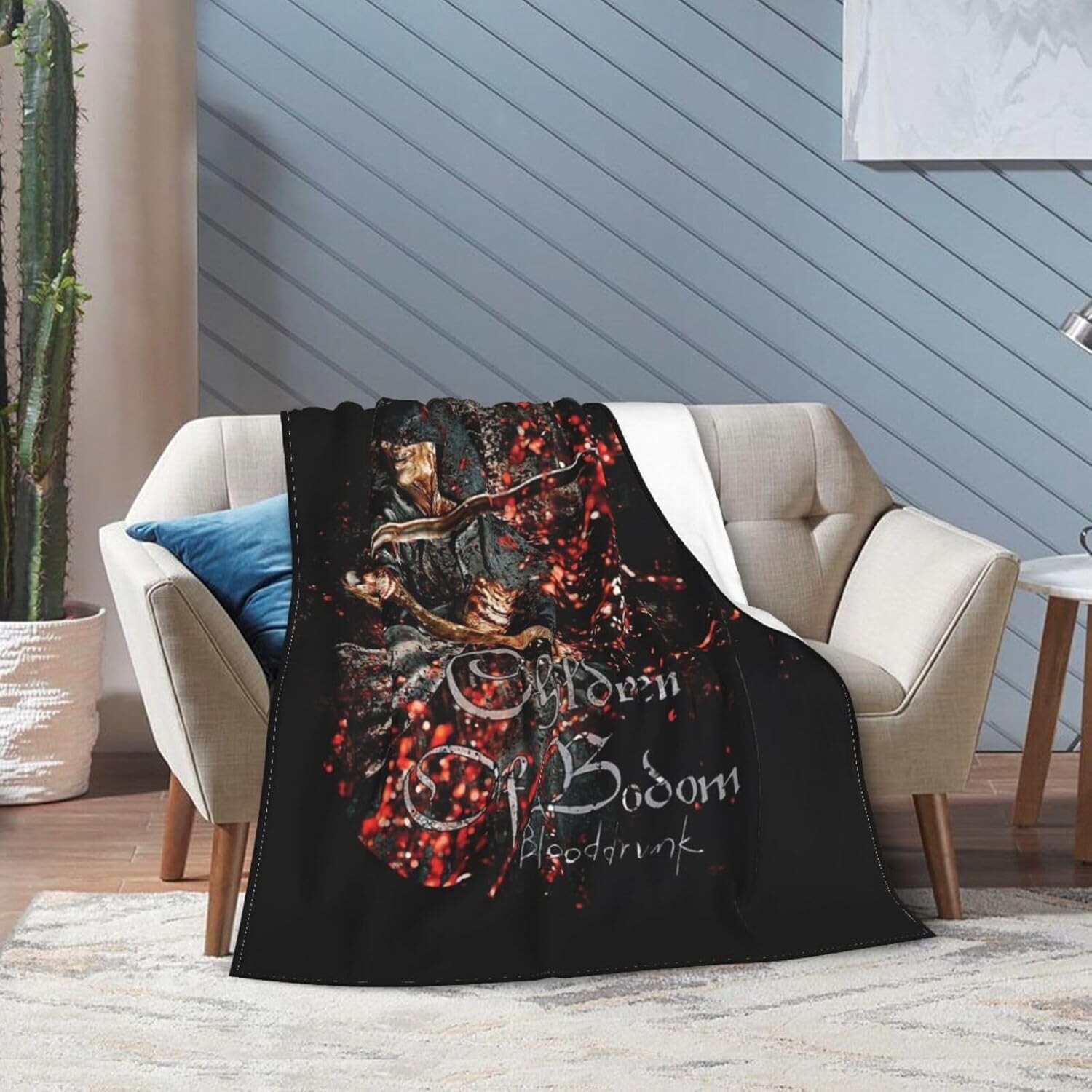 

Одеяло Rock Band Children of Bodom Blooddrunk, мягкое и легкое фланелевое покрывало, подходит для использования в постели, гостиной и в путешествии, 40 x 30 дюймов. RePaLy, Black