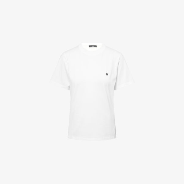 

Футболка Max Mara Weekend Venaco с вышитым логотипом, белый