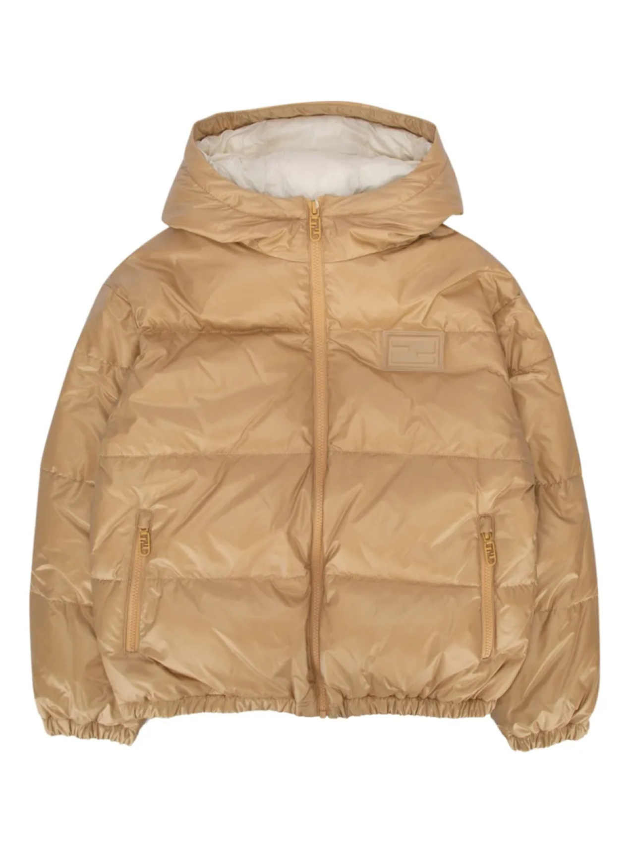 

Куртка с накладным карманом и пряжкой Fendi Kids, нейтральный