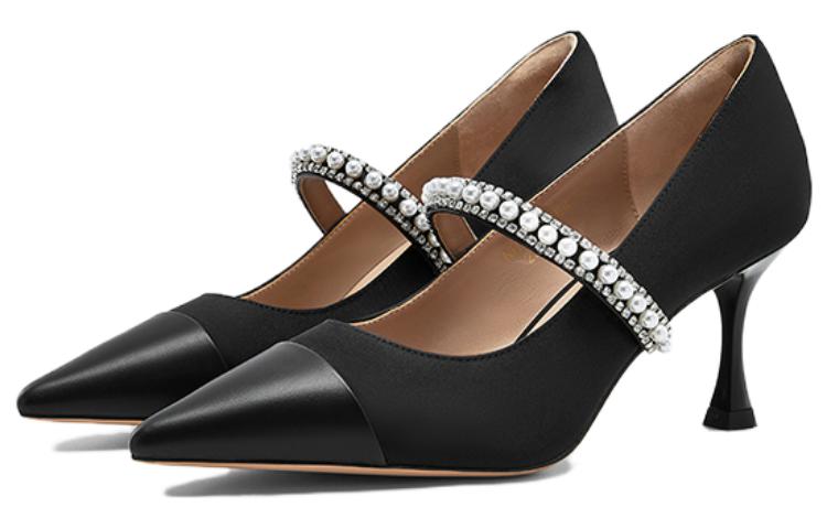 NINE WEST Женские туфли на высоком каблуке Светлый верблюжий/Черный/Светло-серый - Черный, цвет Black