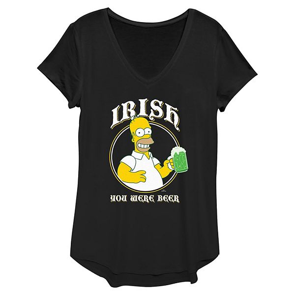 

Женская футболка The Simpsons Homer Simpson Irish You Were Beer Licensed Character