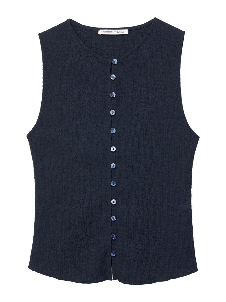 

Вязаный жилет Pull&Bear, темно-синий