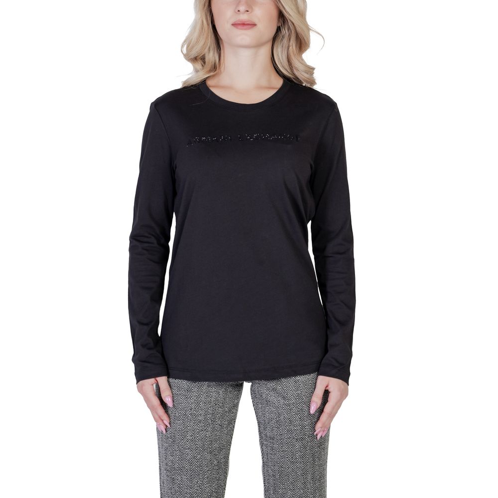 

Черные хлопковые топ и футболка Armani Exchange