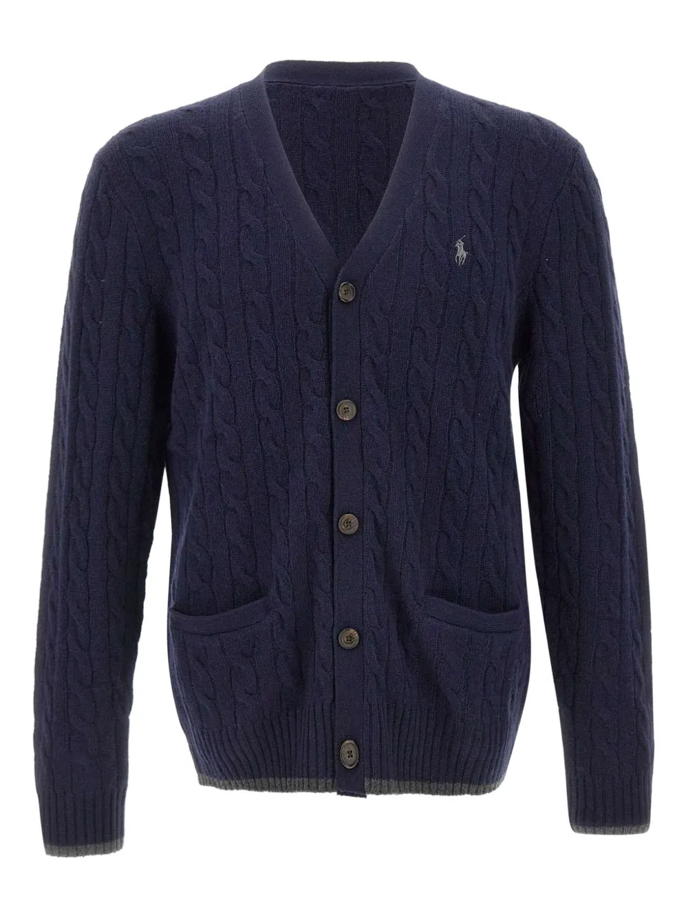 

Кардиган на пуговицах с фактурной вязкой Polo Ralph Lauren, синий