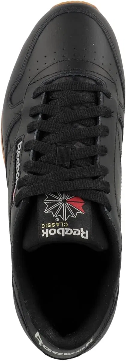 Классические кожаные кроссовки Reebok унисекс, Core Black Pure Grey 5 Reebok Rubber Gum 03 — фото 2