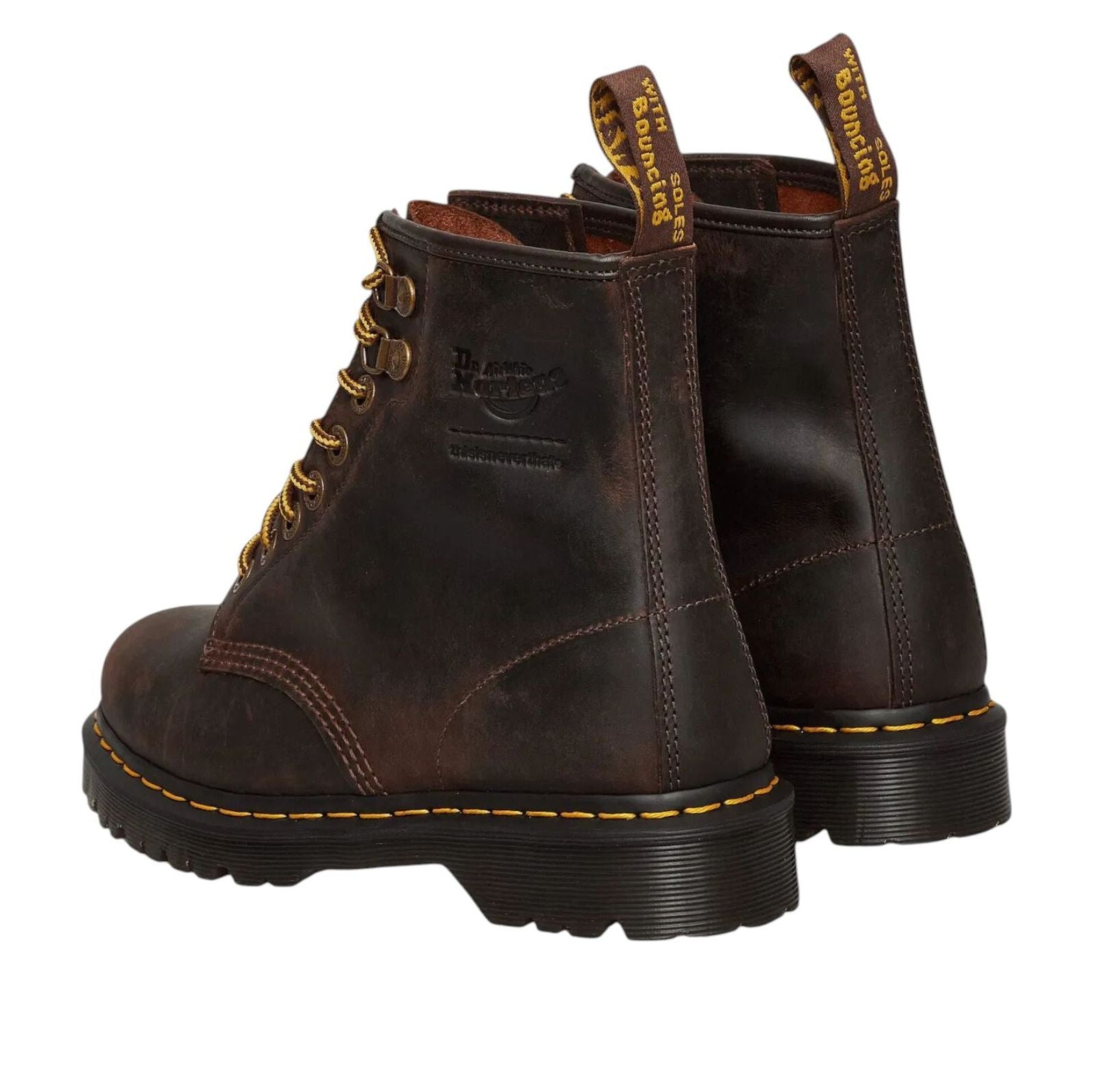 Ботинки Dr. Martens x Thisisneverthat 1460 из кожи, цвет «Черно-коричневый» — фото 3