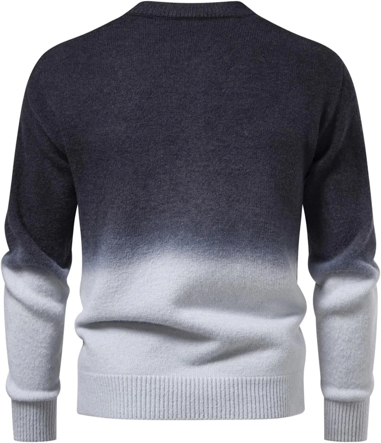 Мужской кардиган с градиентом, slim fit, вязаный — фото 4