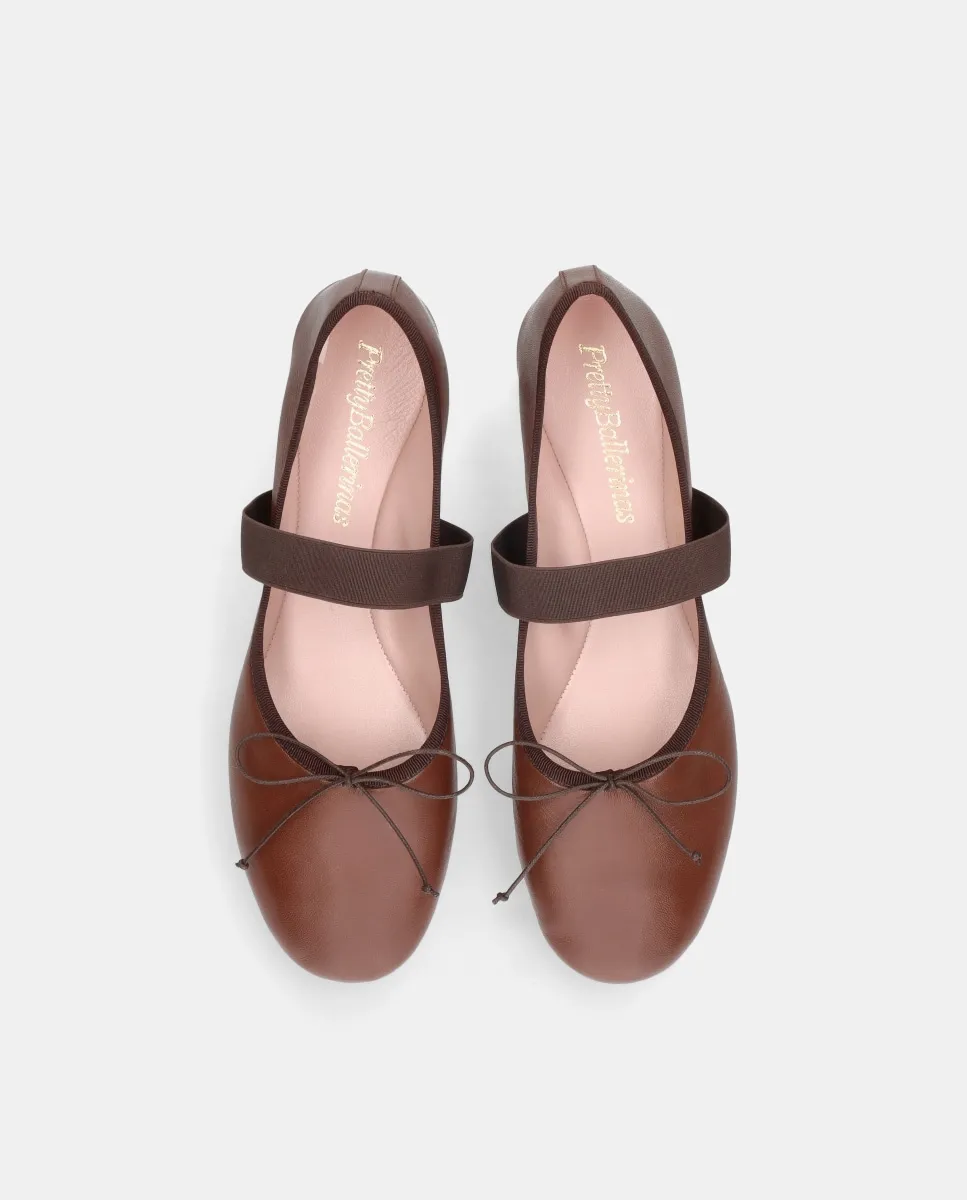 Женские балетки Lea в стиле sacchetto из мягкой кожи Pretty Ballerinas, темно-коричневый — фото 3