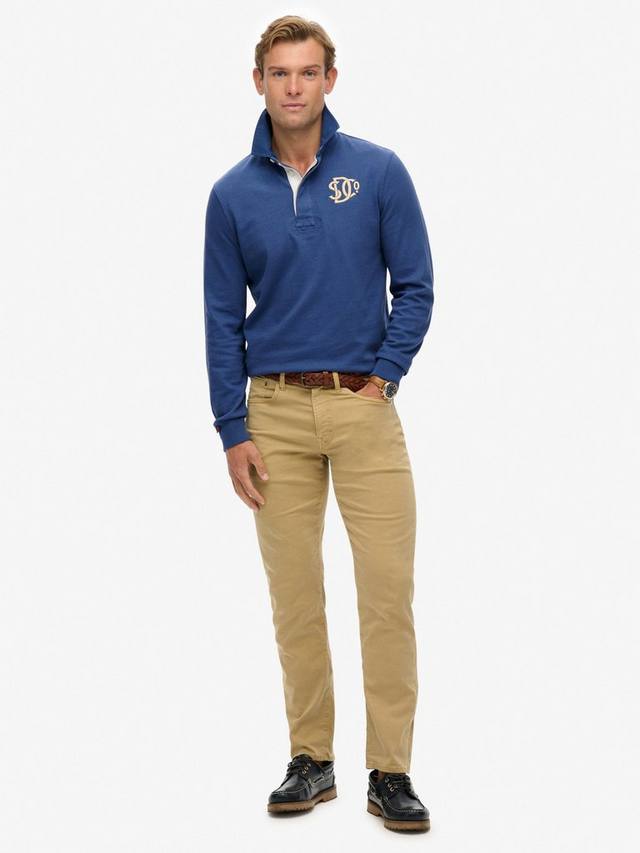 Хлопковая рубашка регби винтажного стиля Regular Fit Superdry, Blue — фото 3