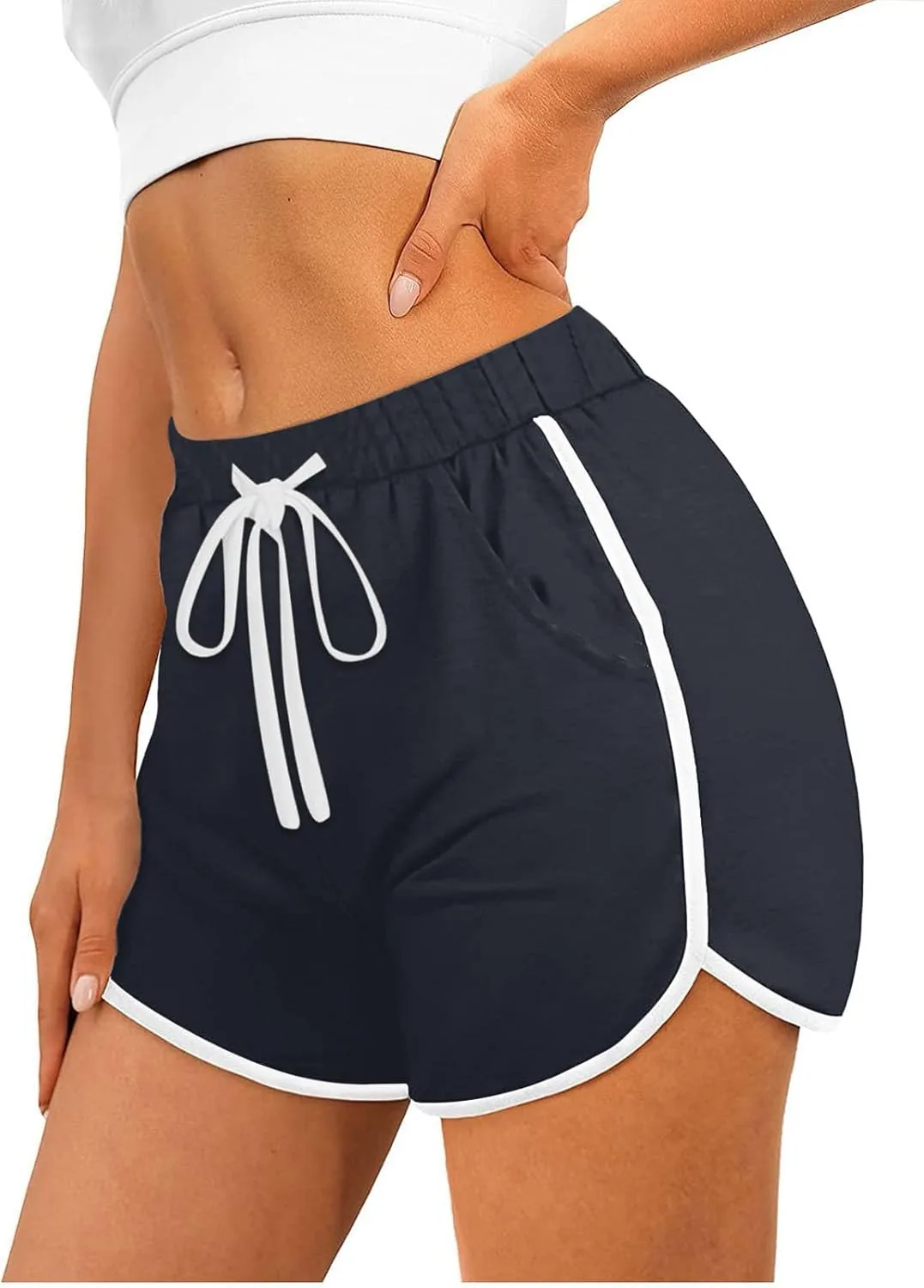 

Женские шорты Active Athletic с дельфиньим подолом и шнурком NATHGAM