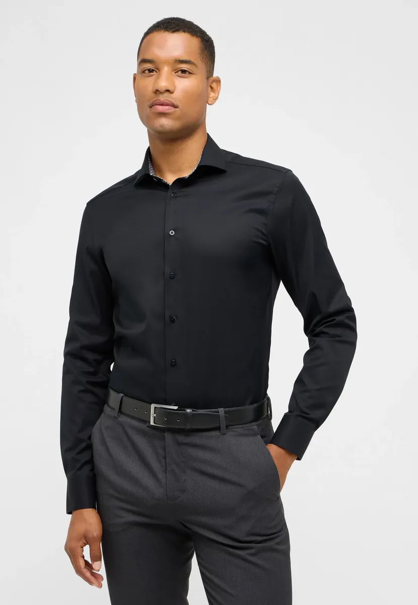 

Рубашка Eterna с длинными рукавами "SLIM FIT", черный