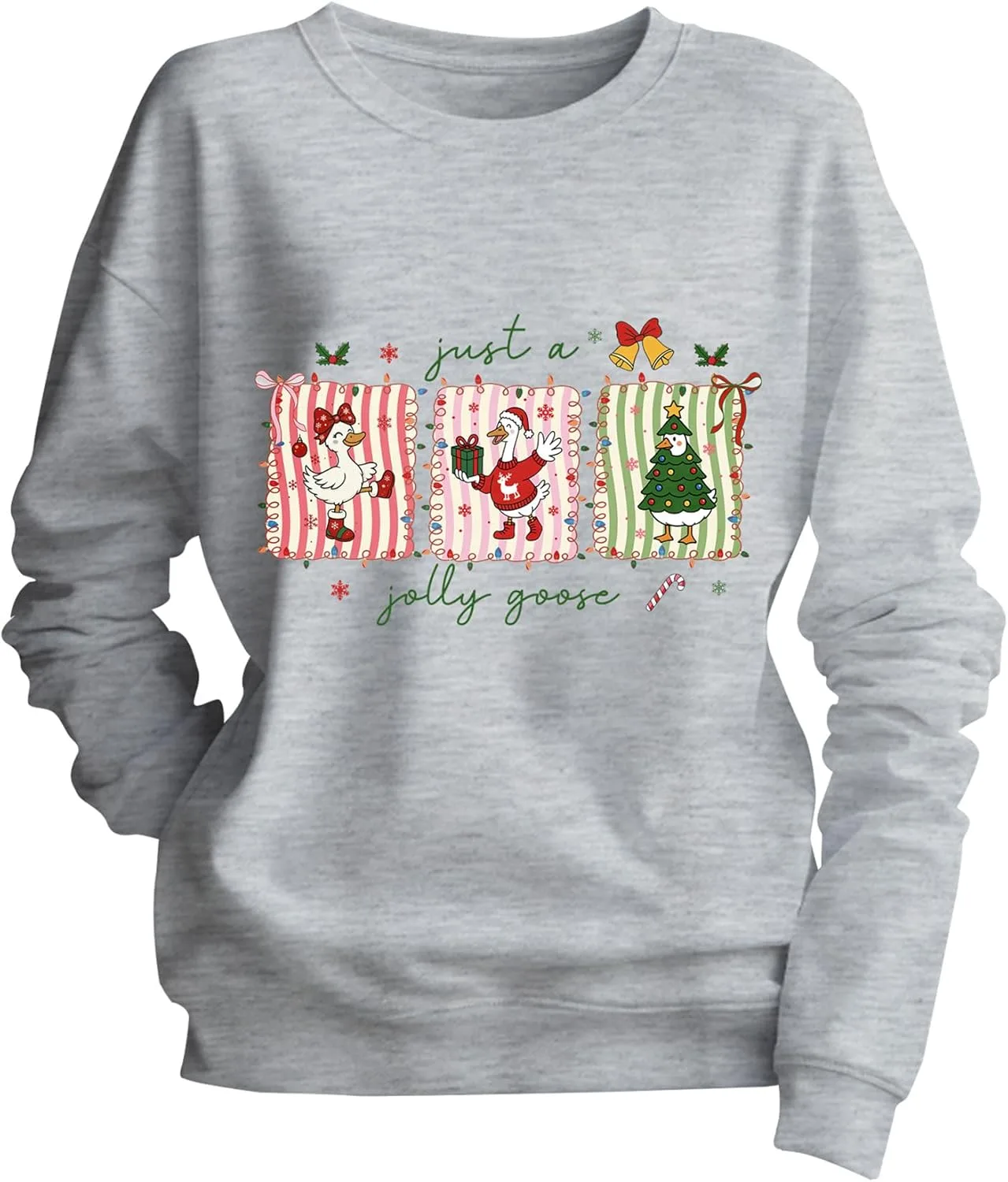 

Свитшот с рождественским гусем Just A Jolly Goose, лонгслив, унисекс Yuisi Doxn