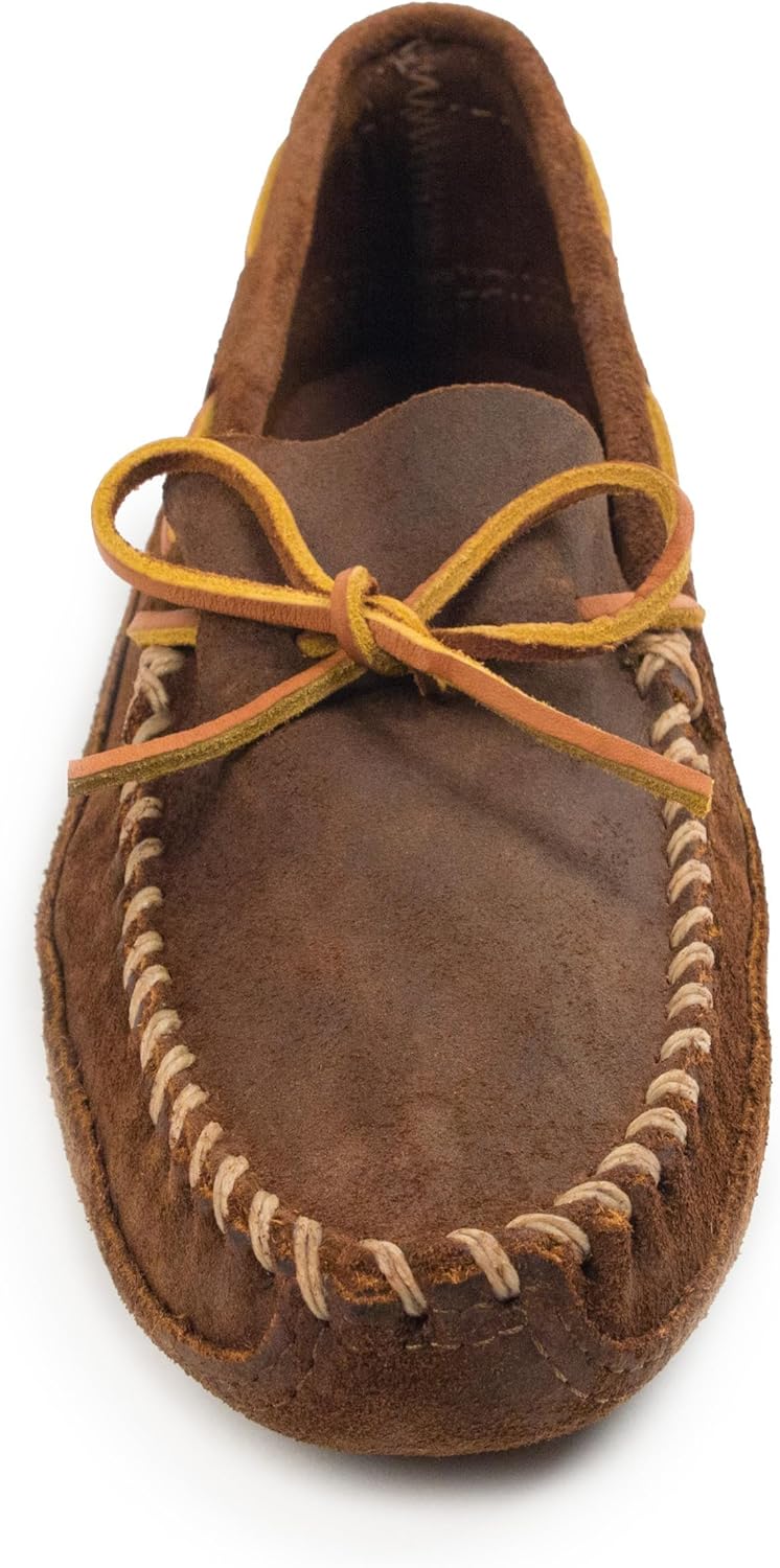 Мужские ботинки Minnetonka с двойной подошвой из мягкой кожи, коричневый — фото 3