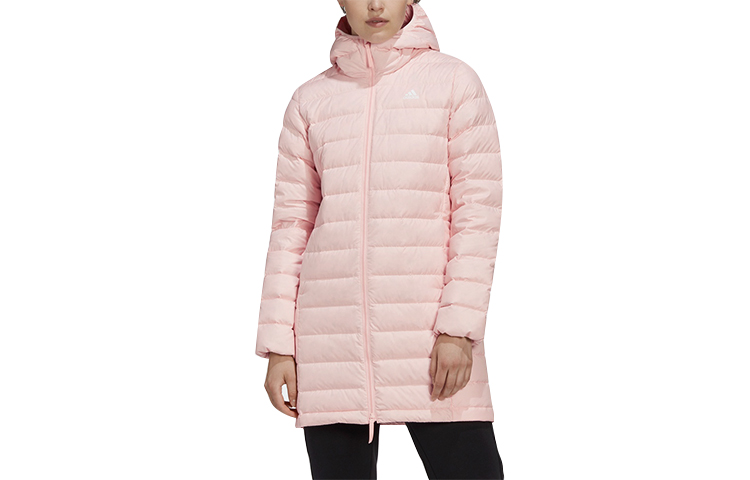 

Пуховик женский туманный кораллово-розовый Adidas