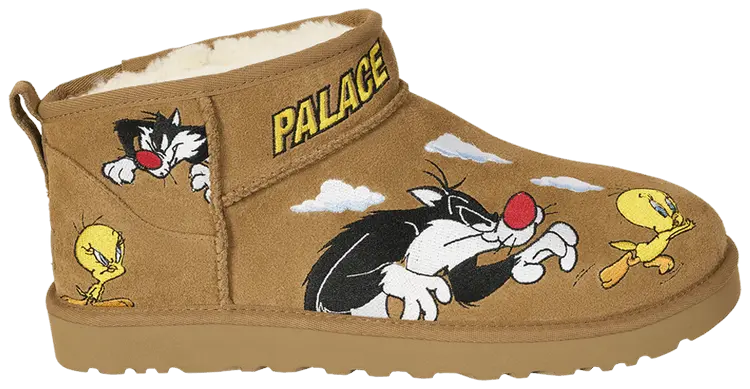 

Ботинки Palace x Looney Tunes x UGG Classic Ultra Mini Boot, коричневый