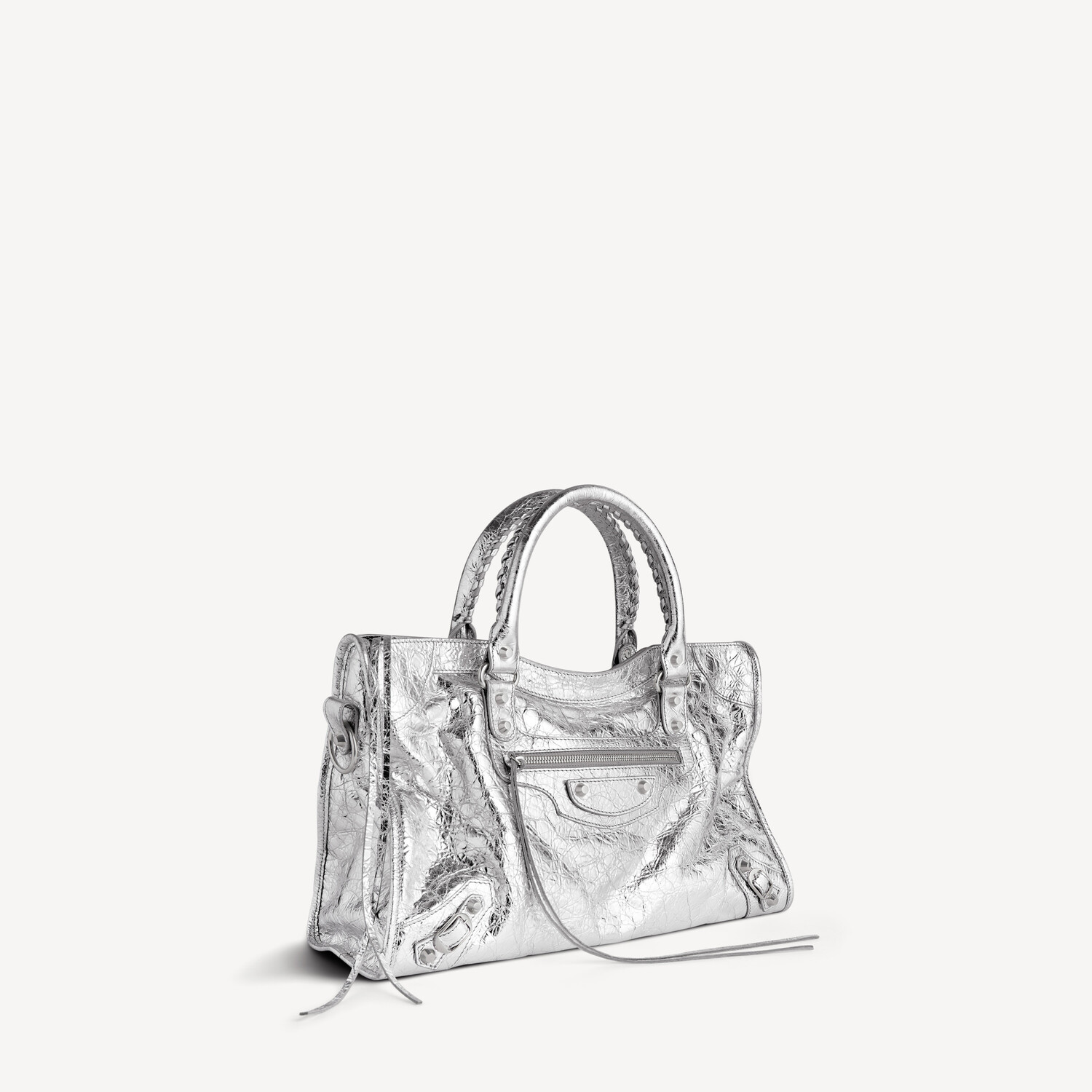 Женская сумка Le City среднего размера в серебристом цвете BALENCIAGA, серебряный — фото 2