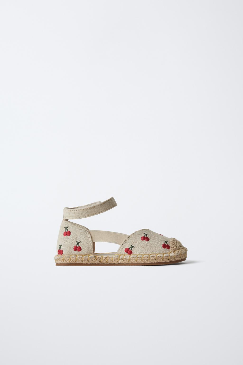 

Туфли из вишневого джута ZARA, цвет Ecru White