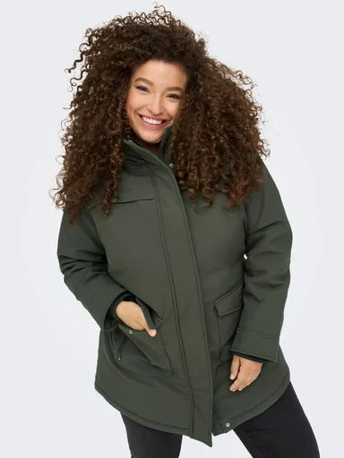

Only функциональное пальто CARMAKOMA "CARMAASTRICHT SOFTSHELL PARKA OTW NOOS" Only Carmakoma, цвет Peat