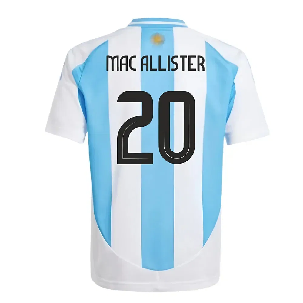 Футбольная футболка Argentina Home 2024-2025 Mac Allister, белый — фото 2