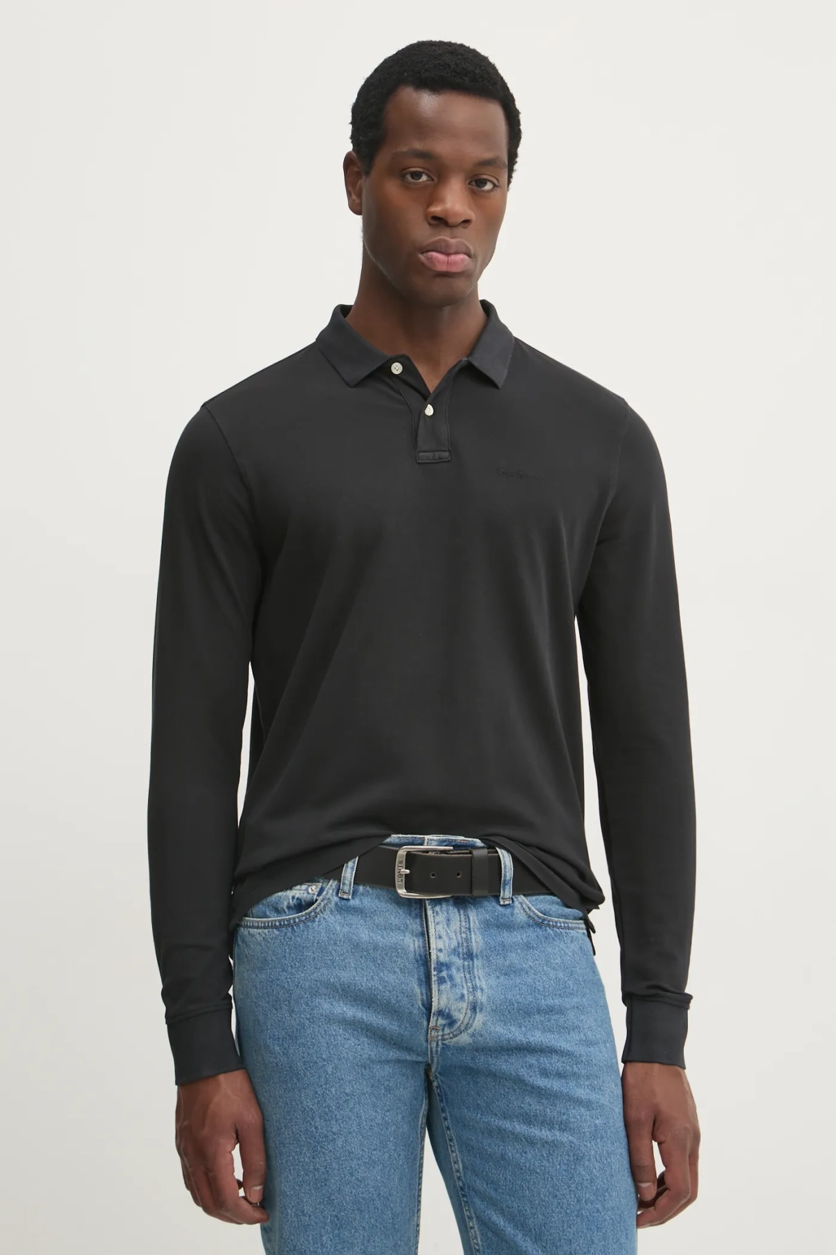 

Хлопковый топ с длинными рукавами NEW OLIVER GD LS Pepe Jeans, черный