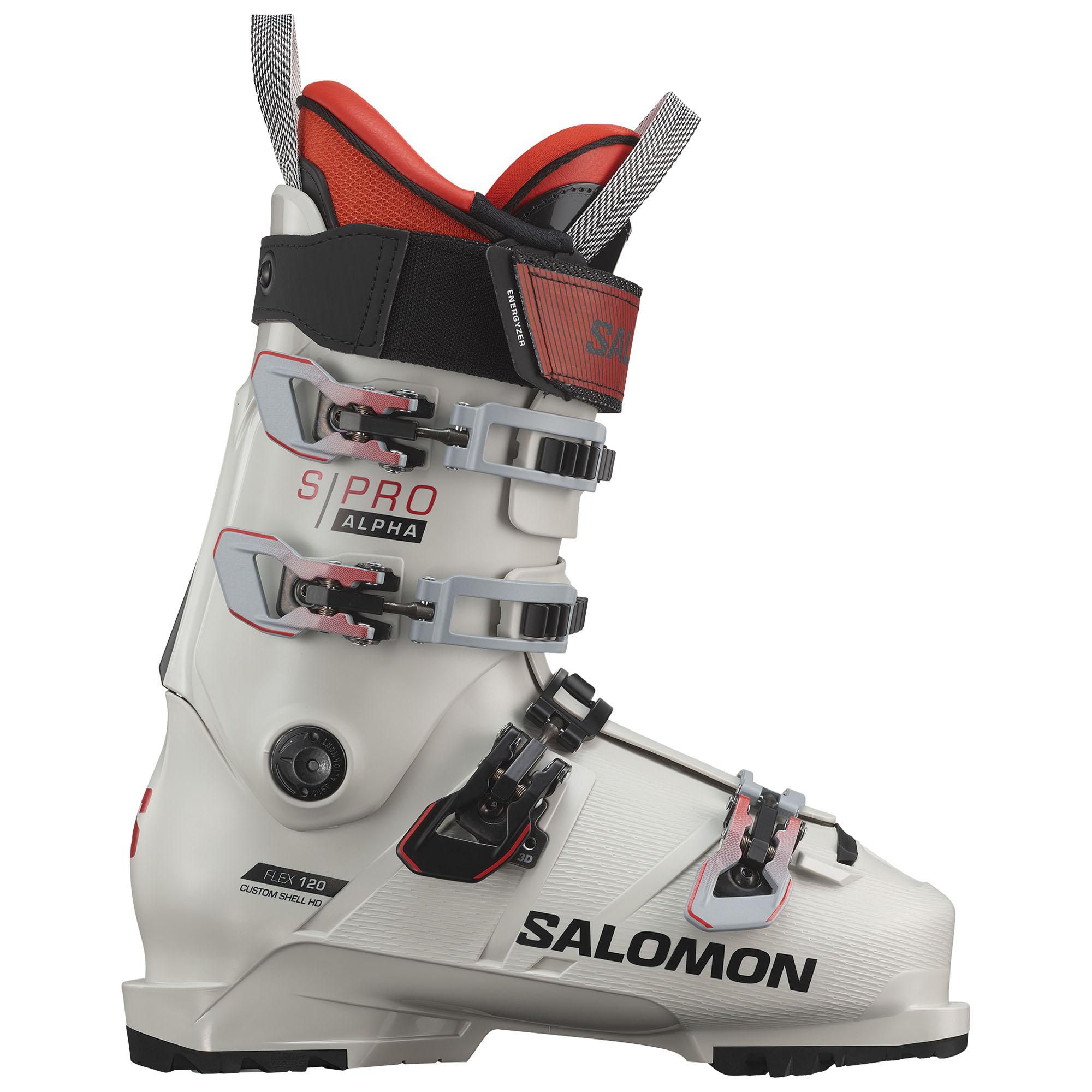 

Мужские горнолыжные ботинки S/Pro Alpha 120, размер 25 Salomon, Grey Aurora/Red/Black