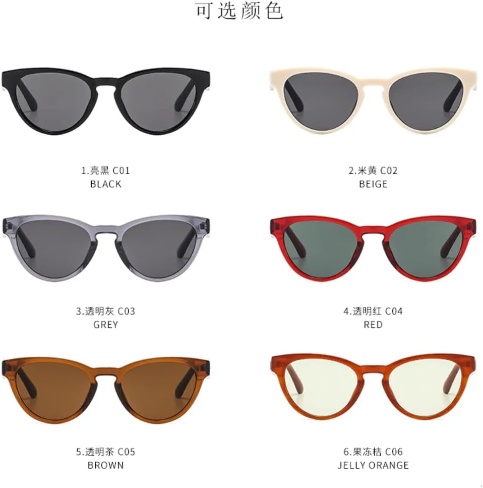 

Солнцезащитные очки с защитой UV400 | Красная овальная оправа "кошачий глаз" | для женщин и мужчин, для занятий спортом на открытом воздухе и вождения DSVIGF, C5