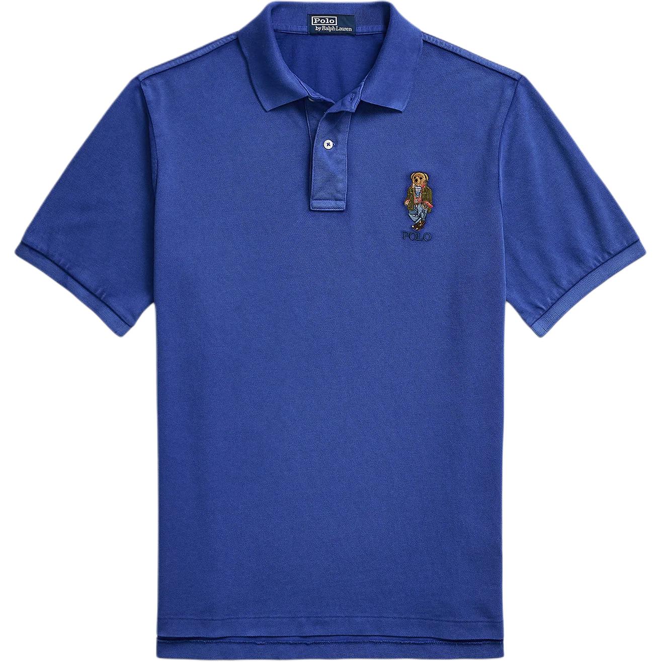 

Поло с вышитым логотипом Polo Ralph Lauren, синий