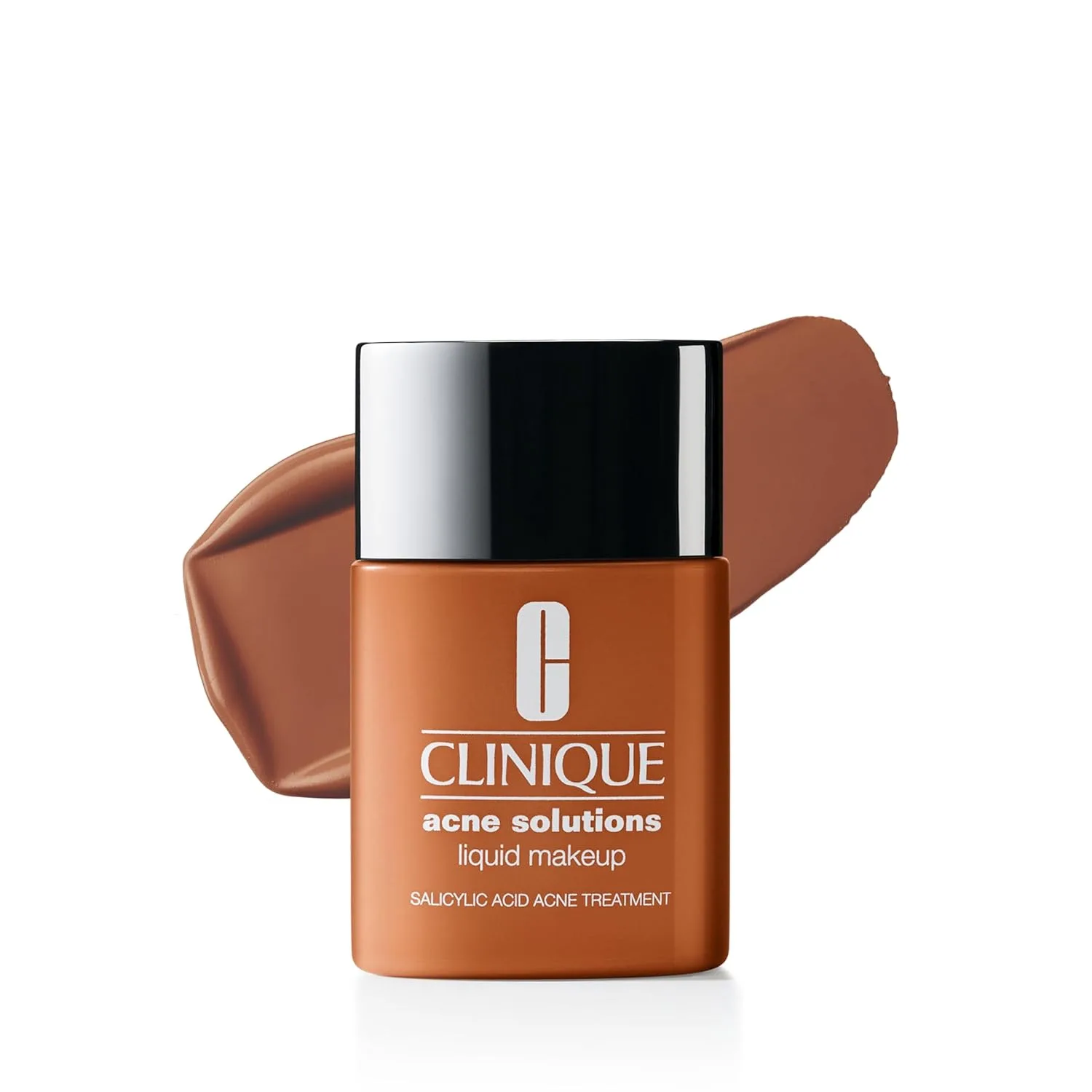 Жидкая тональная основа Clinique Acne Solutions с салициловой кислотой для сухой, комбинированной и жирной кожи | Среднее покрытие, естественный матовый финиш, AT Mocha WN 115.5